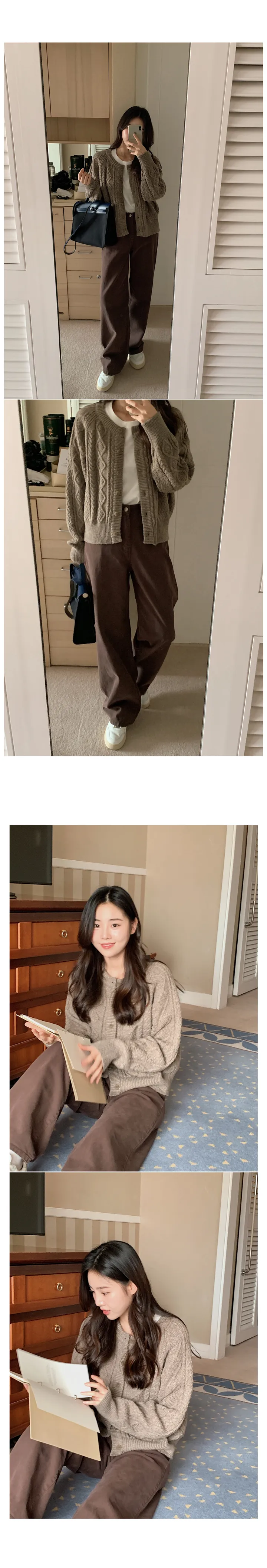 🚀당일발송🚀[landmade/울70]휘낭시에 케이블 어텀 니트 가디건 (4color) 상세 이미지 40