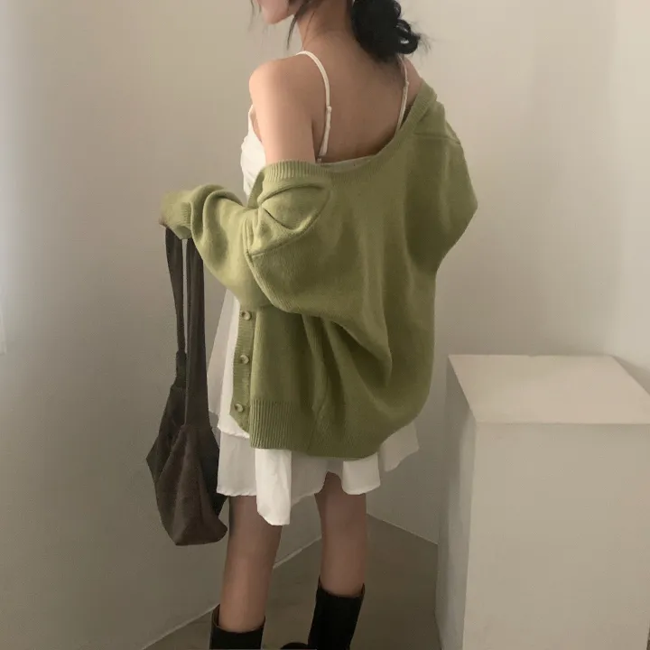 [폭닥/요즘에딱!] 프렘 베이직 브이넥 오버핏 니트가디건 - 8color 상세 이미지 33
