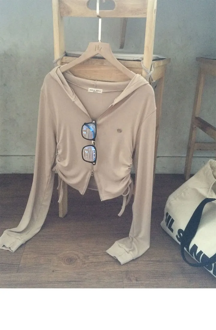 (2size)[여리보장/허얇핏] made 럽미 크롭 셔링 집업 상세 이미지 7