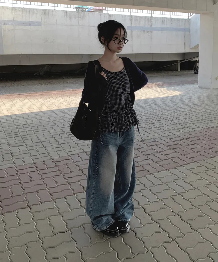 [데일리🫧벚꽃룩] 부코 펜던트 브이넥 니트 가디건 봄 가을 / 벚꽃룩 개강룩 데이트룩 여름가디건 여름니트 클래식블랑 상세 이미지 47