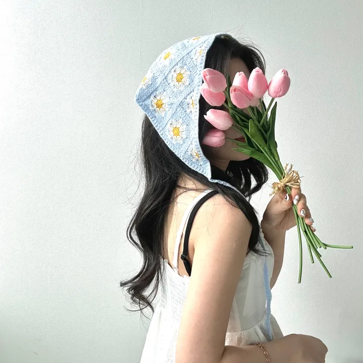 [묶음할인✨2개:8800원/키치💖] 러블리 헤어 두건 반다나 -8color 봄 여름 체육대회 운동회 휴양지 여행 플라워 딸기 시스루 체리 학생 데일리 데이트 캐주얼 유니크 힙 상세 이미지 21