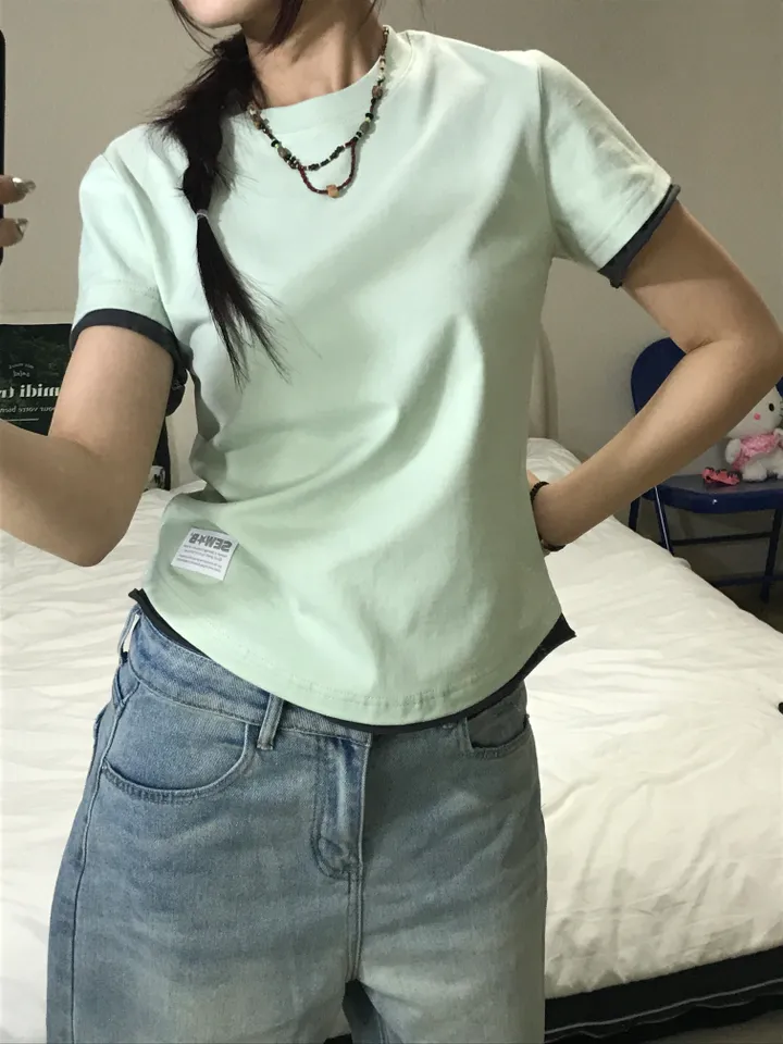 [MADE] ✪한정✪ 신상할인 레이어드 U넥 세미 반팔티 4color 상세 이미지 89