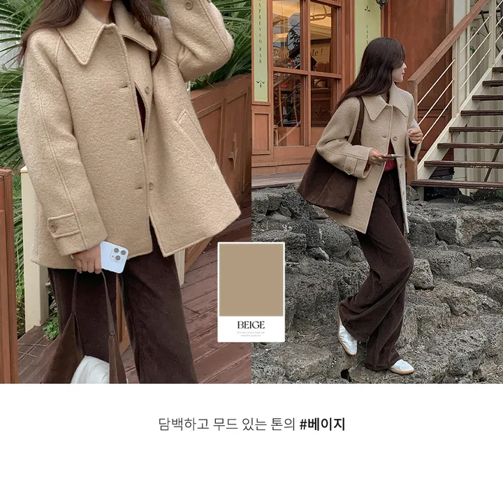 [자체제작/1만장돌파!/S-XL]버던 울 하프 코트 (출근룩/하객룩/데일리룩/겨울아우터/겨울코트) 상세 이미지 17