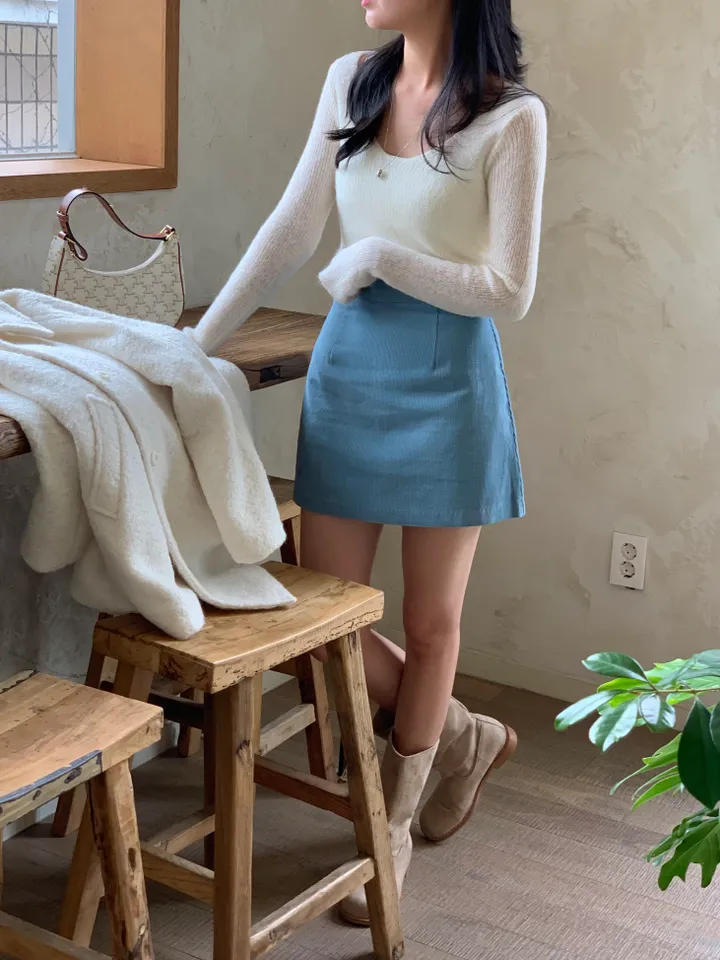 [울 40%][누빔안감] 페이버 부클 오버핏 하프 코트 하객룩 (3 color) 상세 이미지 16