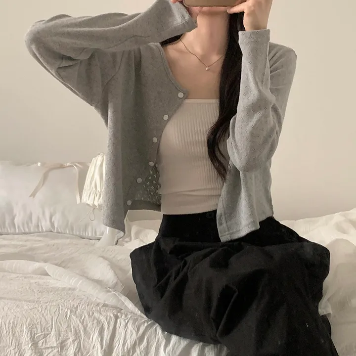 로로 펀칭 가디건 (8color) 상세 이미지 117