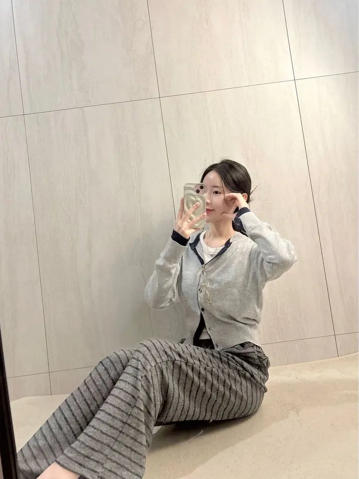 3color) 배색 포인트 소매절개 가디건 *배색가디건, 니트가디건 상세 이미지 23