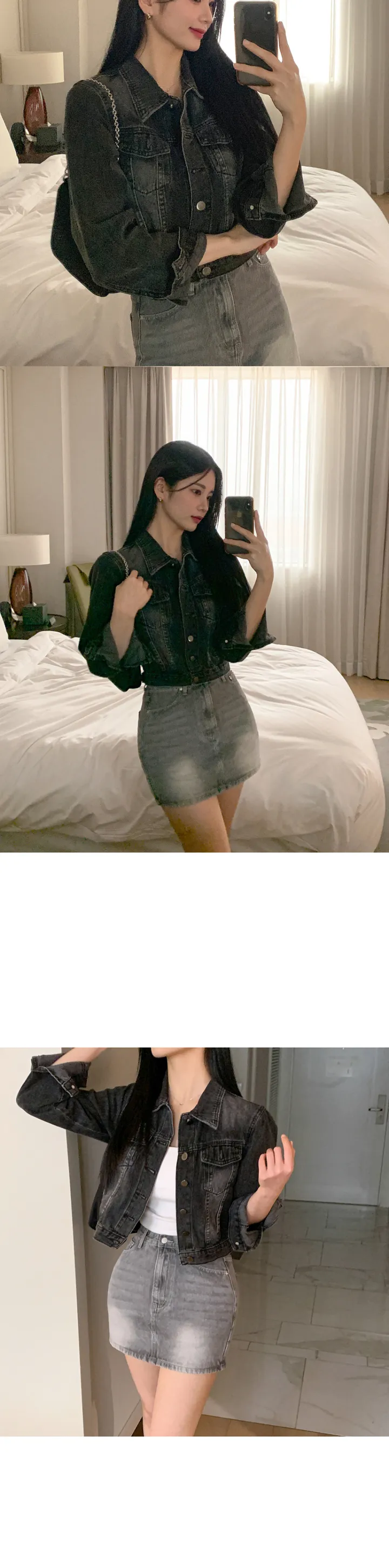 [리뷰보장/모델소장❤️] 다이든 빈티지 워싱 중청 흑청 청자켓 데님자켓 상세 이미지 19