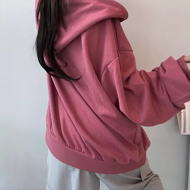 [기모ver.추가/특가할인중] 교복템강추 보호본능핏~  데일리 캐주얼 투웨이 발포 레터링 후드집업 상세 이미지 11