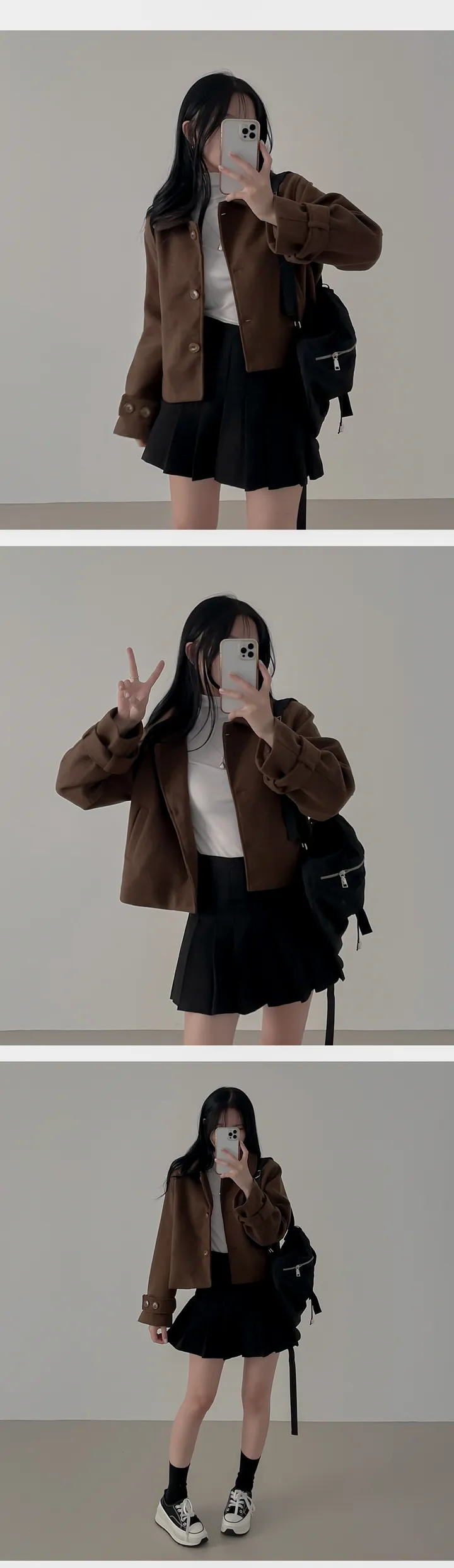 [데일리]카멜 숏 코트 상세 이미지 2