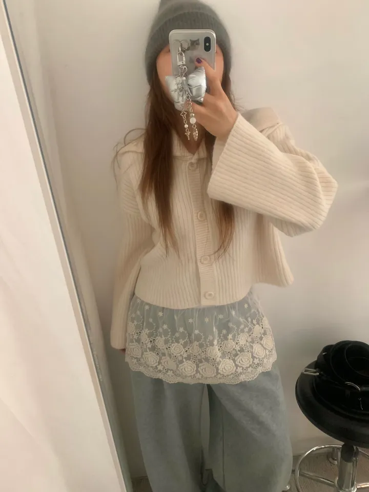 Bibiy NUNA RIBBON BLOUSE グリッターニットカーディガン Bibiy NUNA RIBBON BLOUSE グリッターニットカーディガン - メルカリ