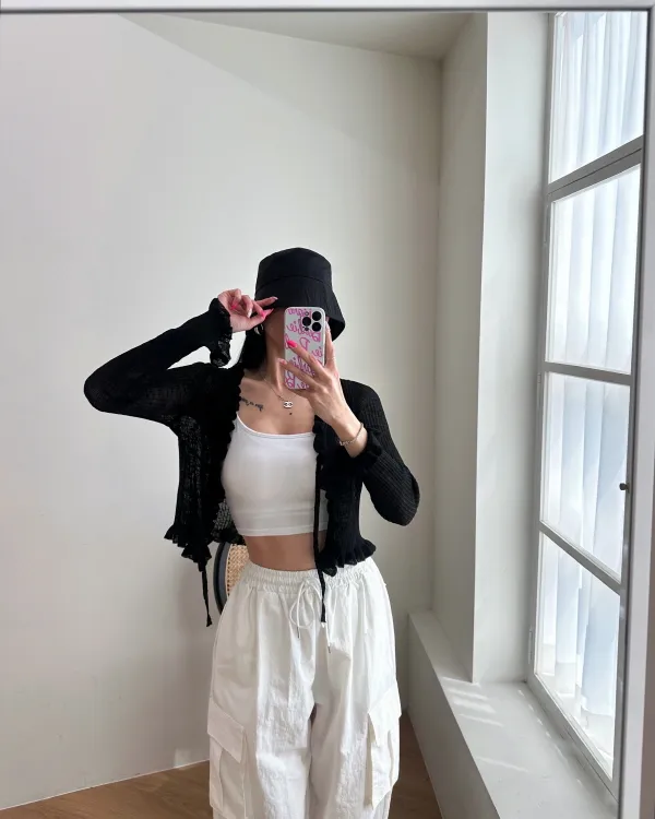 썸머 프릴 가디건 PINK COLOR 상세 이미지 30