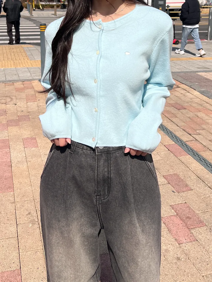 [당일출고🚀/문의폭주] 브이넥 꾸안꾸 여리핏 심볼 레이어드 베이직 봄 여름 가을 아우터 긴팔 니트 가디건 상세 이미지 67