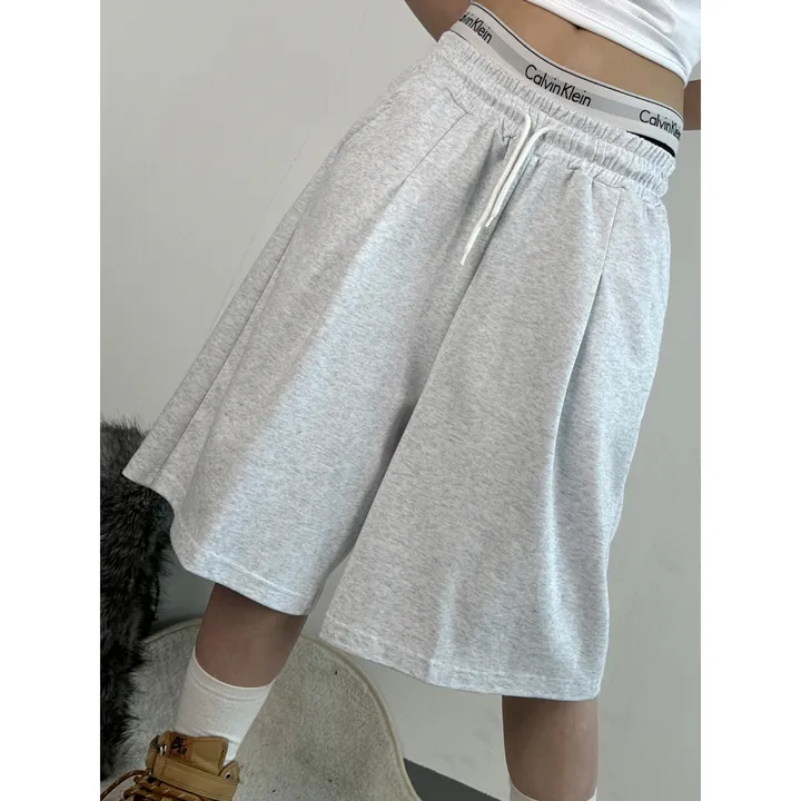 [UNISEX/기획특가/2size!]원턱 라인 루즈 와이드 버뮤다 트레이닝 하프 팬츠(5color) 상세 이미지 30
