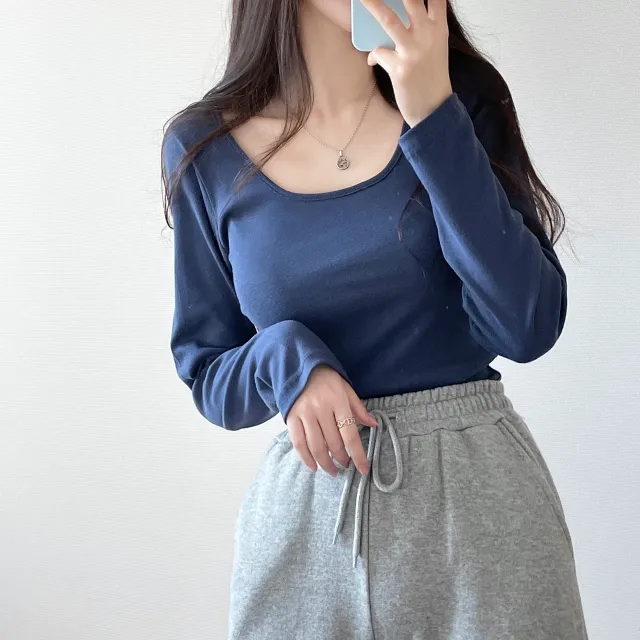 (4color/소장필수)기본 스퀘어넥 긴팔 -t 상세 이미지 15
