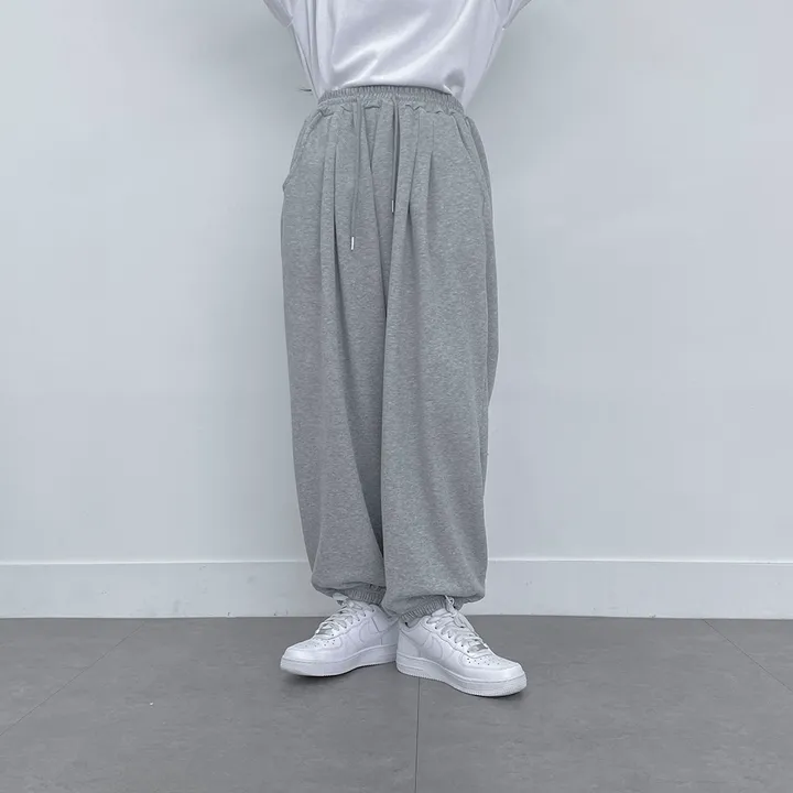 [우체국🚀/오늘출발/❤주문폭주❤/unisex/빅사이즈] 더블 핀턱 와이드 밴딩 조거 트레이닝 팬츠 4colors 상세 이미지 21
