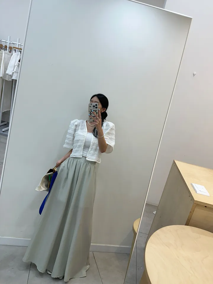 [러블리 한가득~❤️] 봉긋 레이스 엔젤 퍼프 크롭 가디건 상세 이미지 81