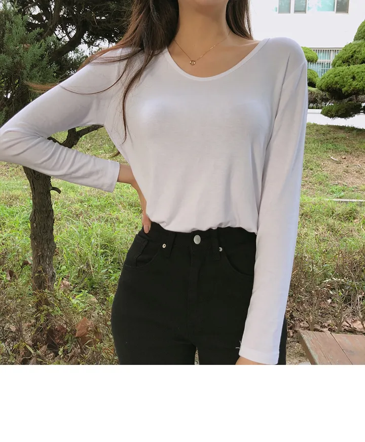 (기본템/특가상품) 찰랑 유넥 티셔츠 상세 이미지 4