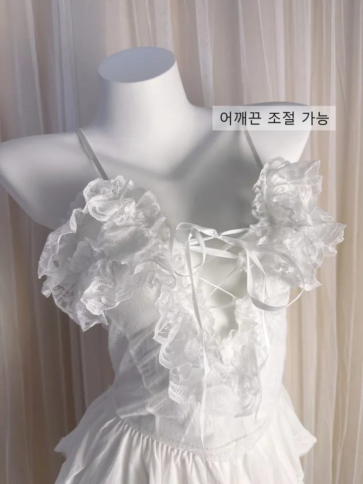 🏃당일발송💜슬립+티팬티 SET 모노레이스 슬립 기념일 남친 이벤트 섹시란제리 상세 이미지 15