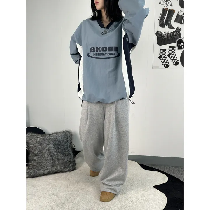 기모선택❤️[UNISEX/기획특가/4size!]올데이 원턱 라인 루즈 와이드 트레이닝 팬츠(2color) 상세 이미지 40