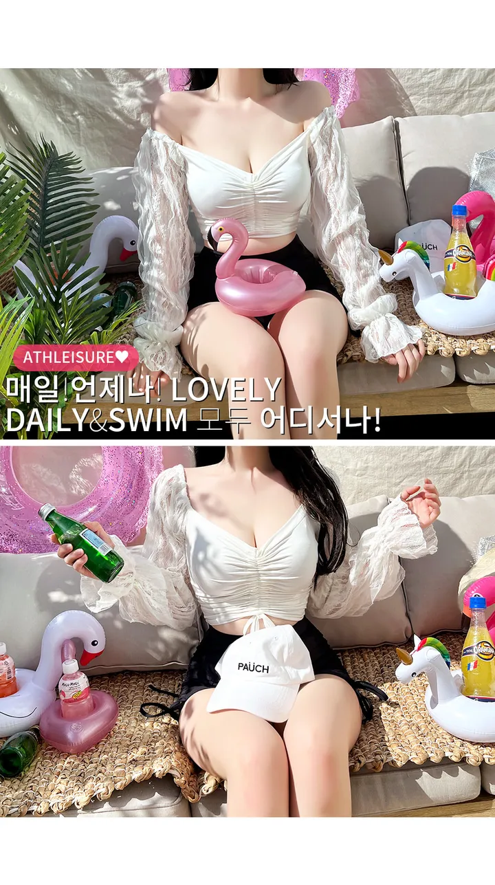 [누적10000장판매][당일발송] 스윔 스트링 하이웨스트 숏 팬츠 [국내제작 워터밤 흠뻑쇼 페스티벌 뱃살커버 똥배커버 군살커버 수영복 수영반바지 스윔숏츠 스윔웨어] [빠른출고] 상세 이미지 8