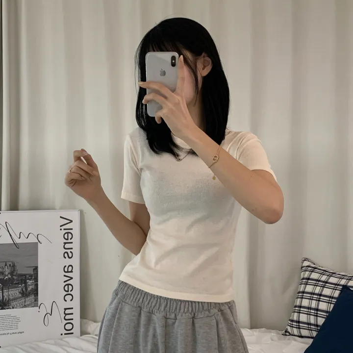 [슬림핏/핏보장] 젤라또 기본 베이직 무지 봄 여름 라운드 반팔티 (8col) 상세 이미지 29