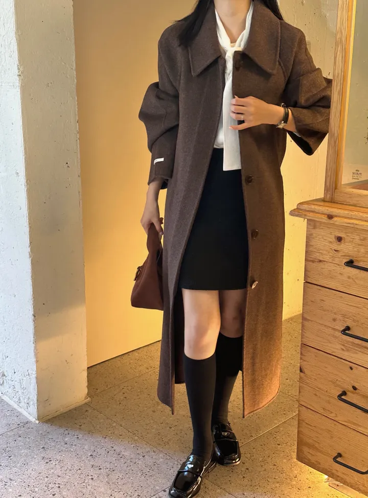 💗겨울신상/핸드메이드🛒💗 히든 핸드메이드 롱코트 (4color) 상세 이미지 4