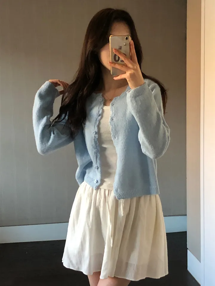 [봄신상/여리핏] 모헤어 러블리 프릴 파스텔 울 가디건 -4colo 상세 이미지 39