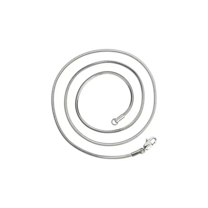 써지컬 플랫 체인 4mm 2mm 목걸이 / 3가지 길이 상세 이미지 1