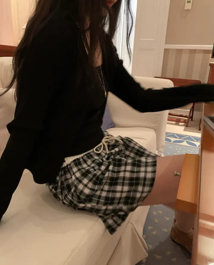 [재진행/봄코디/가을/여성/봄/가을코디/브이/나시가디건세트/set/투피스/여리핏/말라핏] 슬림핏 골지 슬리브리스 가디건 세트 (4col) 상세 이미지 19