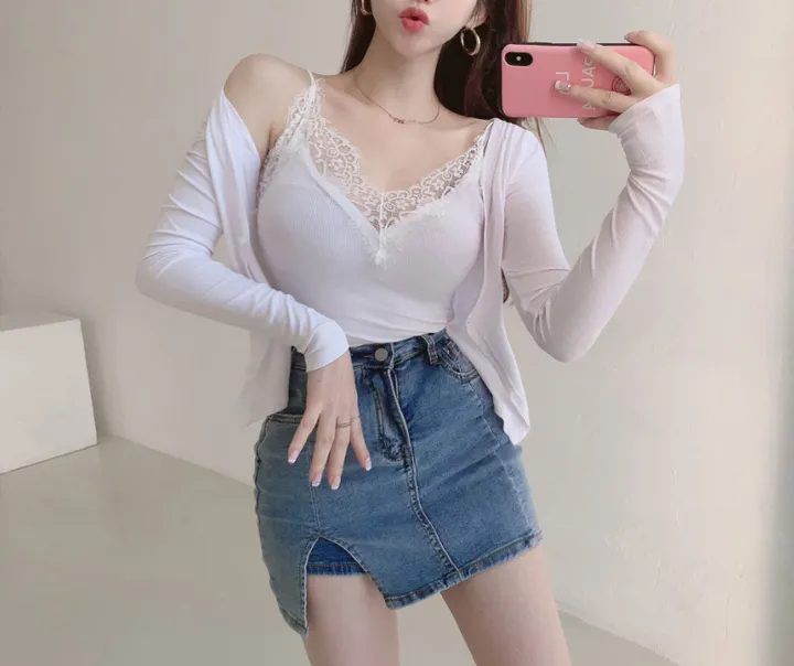 렉 레이스 골지 가디건 + 나시 상세 이미지 12