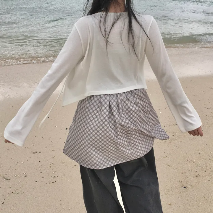[원버튼/유니크🖤] 여유있는 말라핏, 원버튼 리본 레이스 크롭 가디건 상세 이미지 13
