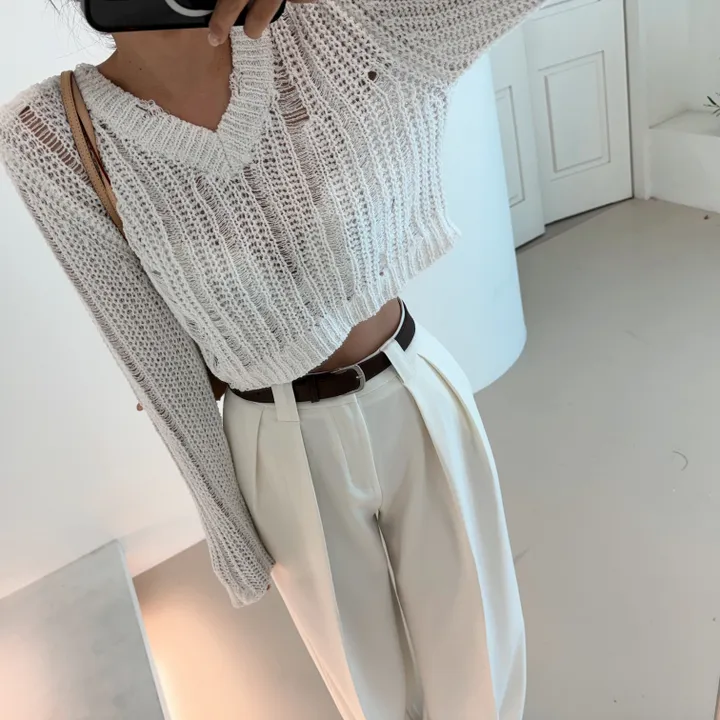 [벨트SET]탄탄 핀턱 와이드 슬랙스 상세 이미지 30