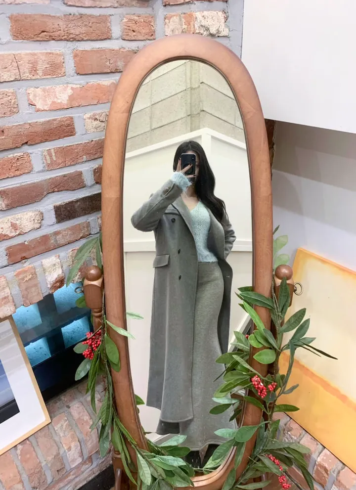 [울90%💛여성스러움극대화] 고퀄리티 핸드메이드 벨티드 울코트 롱코트 상세 이미지 45