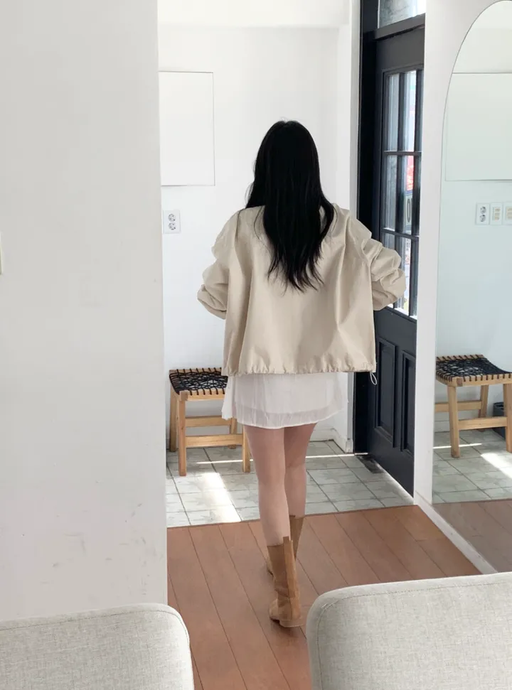 [🌷봄아우터/당일출고] 배색 카라 오버핏 야상 자켓 (숏야상/야상점퍼) 상세 이미지 16