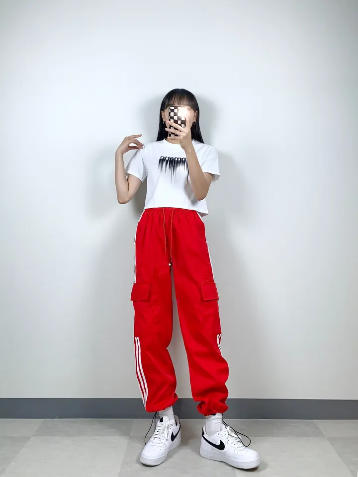 3트랙M 와이드 하이웨스트 스트링 2way 트레이닝 조거 바지 밴딩 팬츠 Y2K 유니크 빈티지 힙한 무드 데일리 스트릿 클럽 아이돌방송댄스 댄서공연무대단체의상 상세 이미지 27
