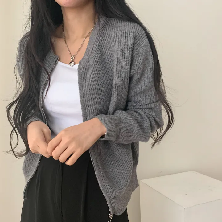 [가을아이템] 가을 교복 캐시미어 니트집업/가디건;7col 상세 이미지 8