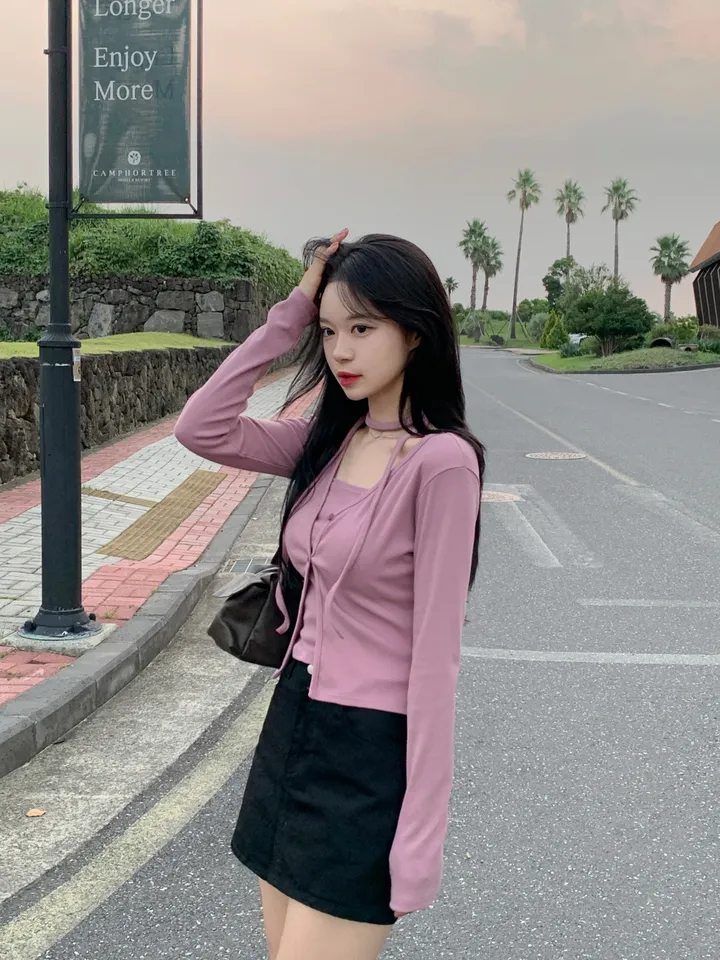 [MADE/3pcs/활용도최고] 비올라 브이넥 탑 가디건set (6color) 상세 이미지 60
