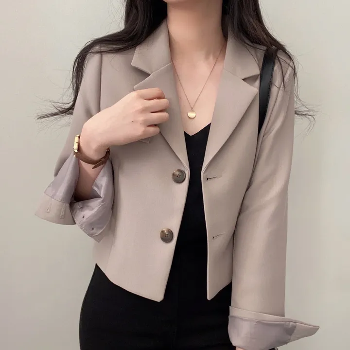 봄자켓🌷(백화점퀄) 어텀 메이비 소매트임 숏 자켓 상세 이미지 16