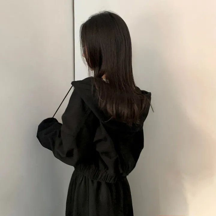 [얼굴소멸/핏잡혀있는] 루니 코튼 루즈핏 후드 집업 점퍼  크롭 후드 자켓 상세 이미지 22