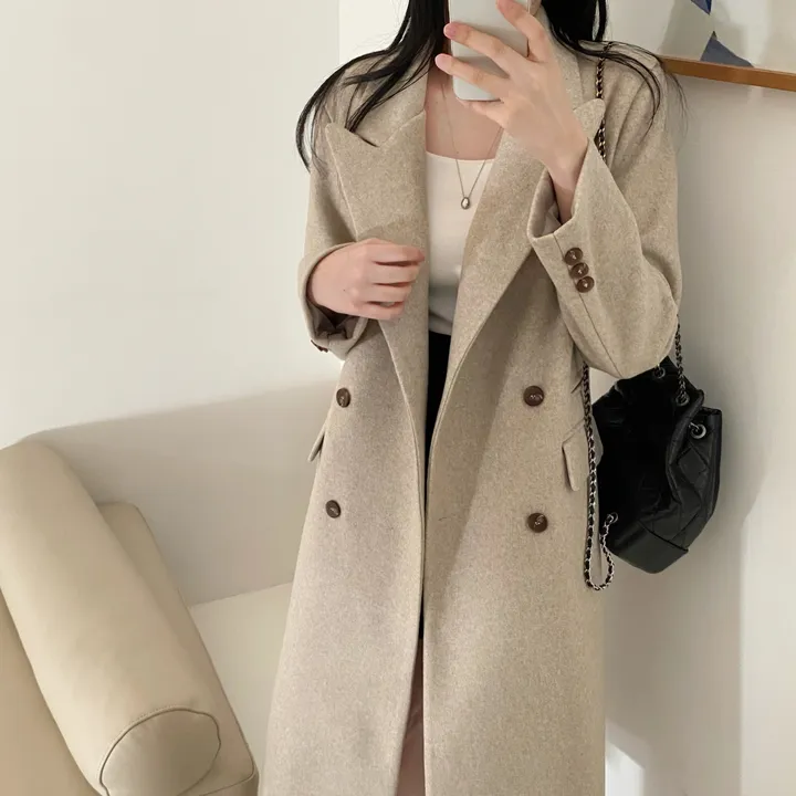 플룻 코트 봄코트 롱코트 하객룩 울코트 상세 이미지 4