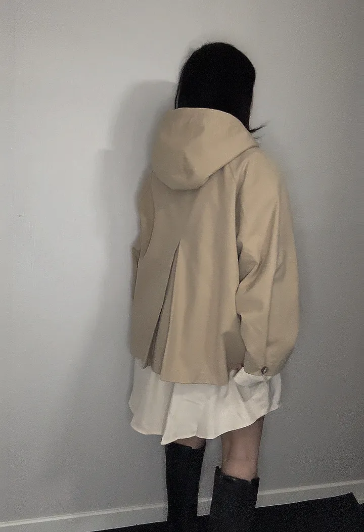 [🤍당일출고🤍/아방핏제대로2color/고퀄리티] 프리미엄 하프 후드 트렌치 야상 코트 자켓 상세 이미지 19