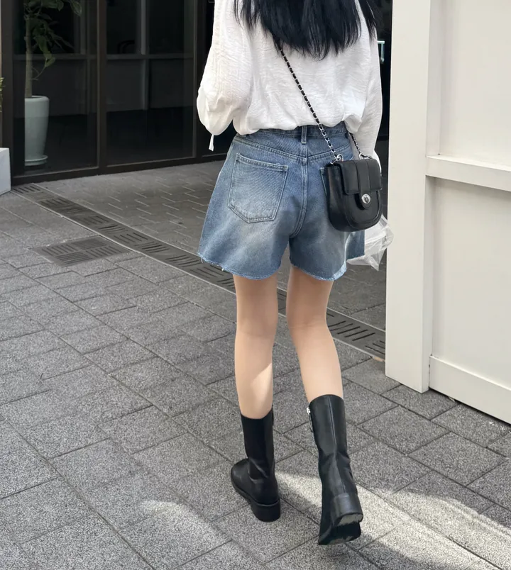 [주문폭주/인기재진행] 싸이클 컷팅 숏 데님 팬츠 상세 이미지 14