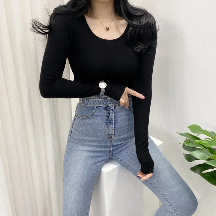 🚀당일발송🚀[묶음할인/10컬러] 봄 가을 말랑 유넥 긴팔 티셔츠 이너티 상세 이미지 63