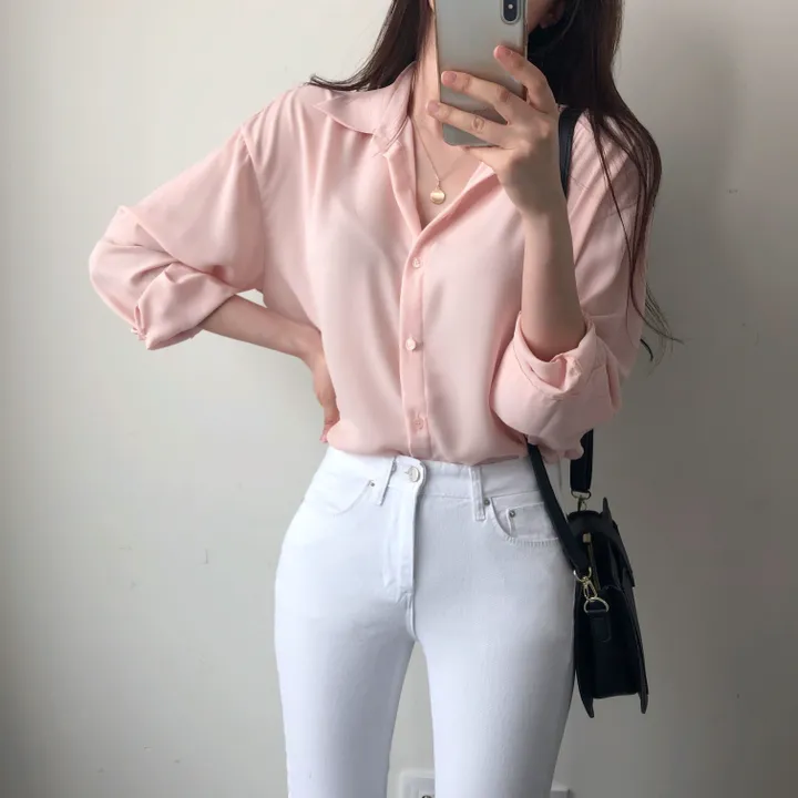 (Made/색감굿-핏예쁜) 촤르르 쉬폰 찰랑 데일리 셔츠 상세 이미지 23