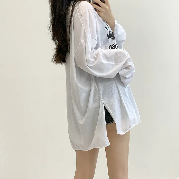[내가찾던 박시여리핏!]여름긴팔 루즈핏 레터링 라운드 레일 긴팔t 2col 상세 이미지 12