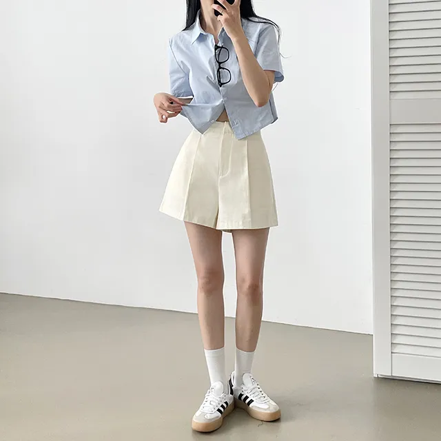 [Made/탄탄한퀄리티!] 메이비 코튼 핀턱반바지 숏팬츠 4color 상세 이미지 30