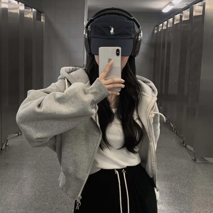 [완전인기✨/백염컬러 당일출고!] 자체제작 크치Made 꿈에 나온 핏, 투웨이 양기모 크롭 후드집업 ver 아우터 자켓 - zipup 상세 이미지 75