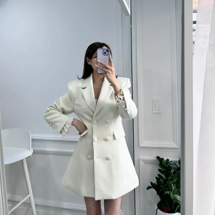 울 라인 더블 하프 코트 3color 2size 상세 이미지 7