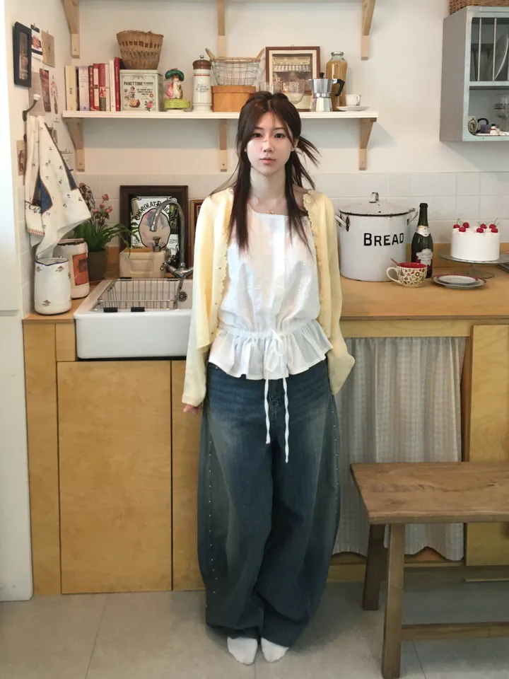 [봄신상💐](5colors/파스텔색감🌈🖍️) 레이어드 펀칭 라운드넥 니트 봄 가디건 cd 상세 이미지 153