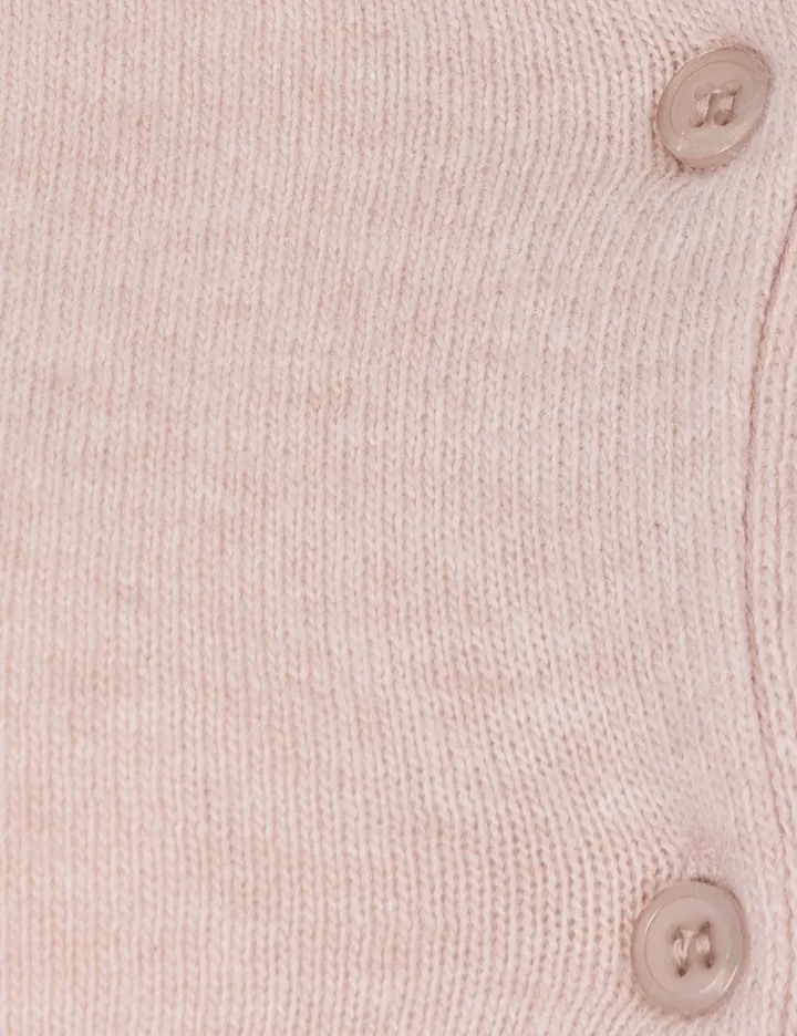CASHMERE CROP ROUND NECK KNIT CARDIGAN 캐시미어 크롭 램스울 라운드 라운드넥 니트 가디건 상세 이미지 3